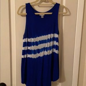 Blue tie dye tank